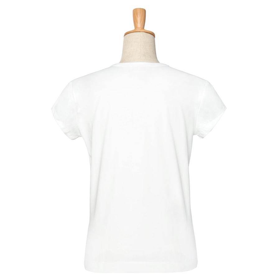 ディーゼル Tシャツ レディース 半袖 A06268 0AFAA DIESEL tシャツ オーバルDロゴ カットアウト コンパクト スリム フィット シンプル 春夏 爆買の画像
