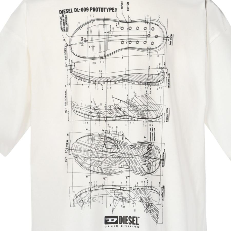 DIESEL（ディーゼル） Tシャツ 半袖 メンズ A12277 0KKAJ 141 M White