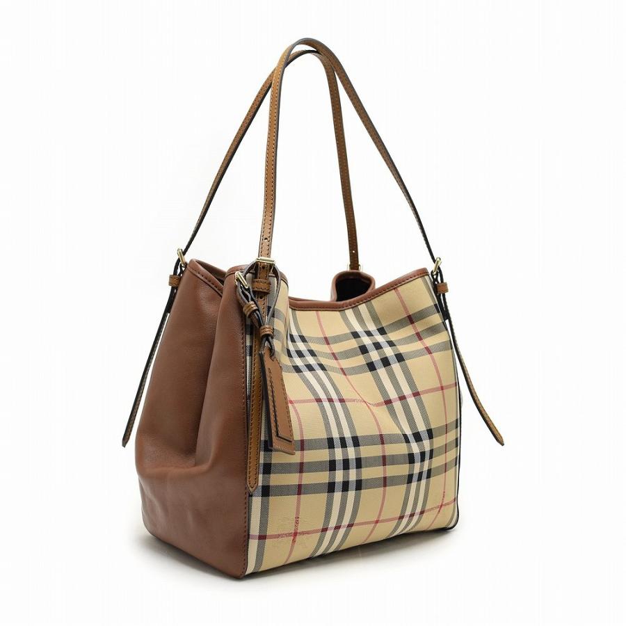 バーバリー トートバッグ HORSEFERRY CHECK SMALL CANTERBURY PANELS