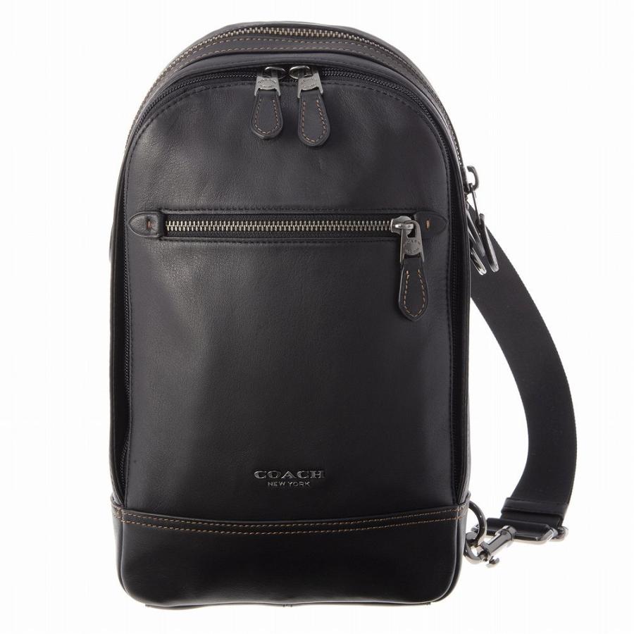 【COACH】コーチ グラハム ボディバッグ F37598 カーフ 黒 メンズ COACH コーチアウトレット ボディバッグ F37598 QB/BK GRAHAM