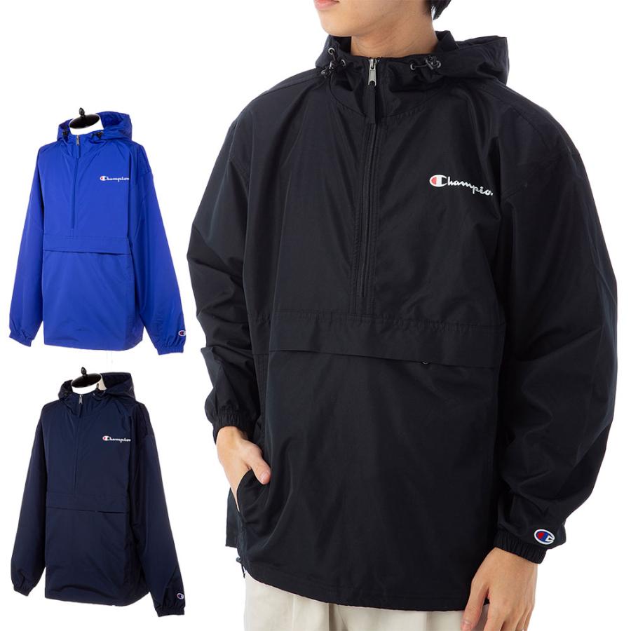 チャンピオン ジャケット (3色) パッカブル PACKABLE JACKET V1012 ナイロンジャケット マウンテンパーカー シャカシャカ ポケッタブル アウトドア CHAMPION｜soleil2020