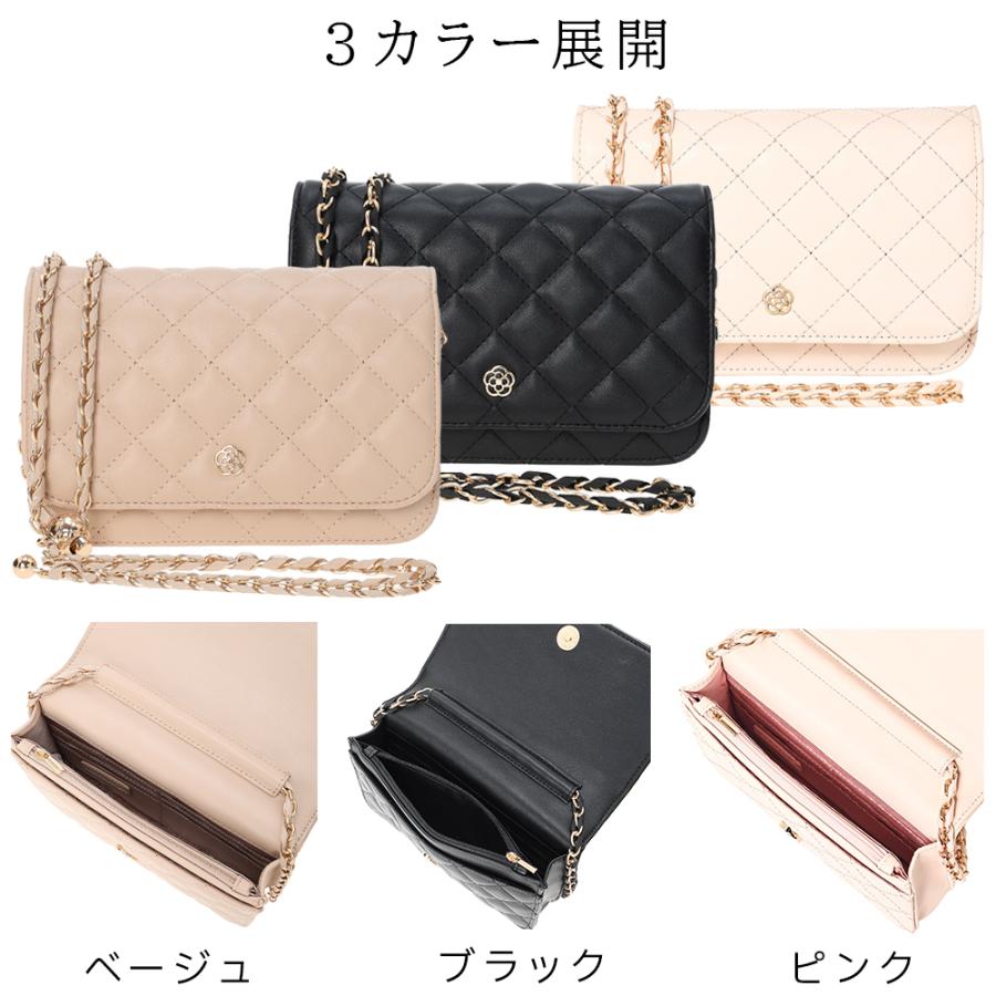 最終値下げ今だけ♡ノベルティ　ショルダーバッグ　チェーンウォレット　キルティング CLATHAS（クレイサス） キルティング チェーンウォレット ウォレット