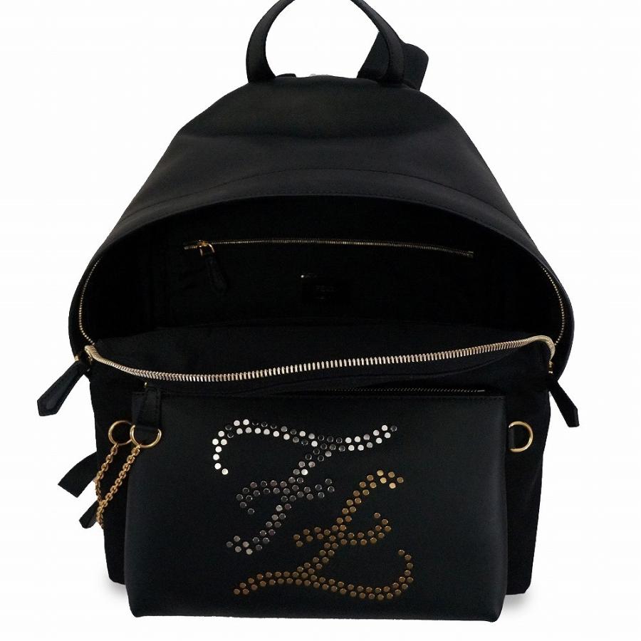 フェンディ バックパック 7VZ042 A8VE F15ZW カリグラフィー スタッズ メンズ FENDI ポイント利用 爆買の画像