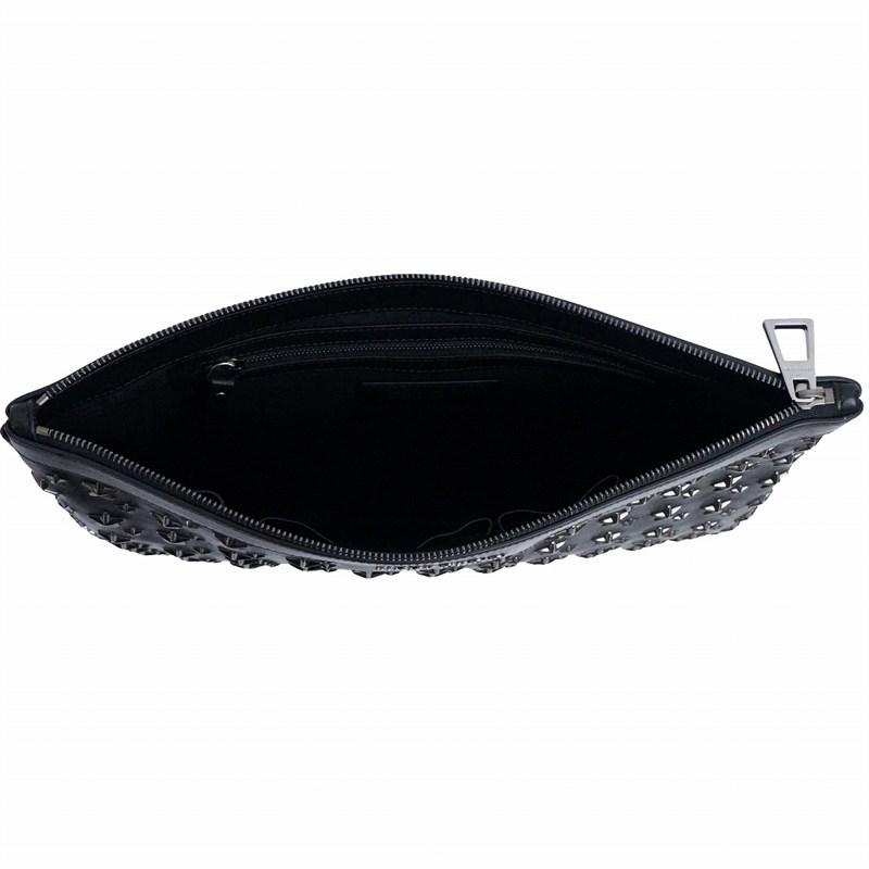 ジミーチュウ クラッチバッグ ポーチ DEREK BLS デレック 星型 スタッズ メンズ ブラック×ガンメタル JIMMY CHOO ポイント利用 爆買の画像