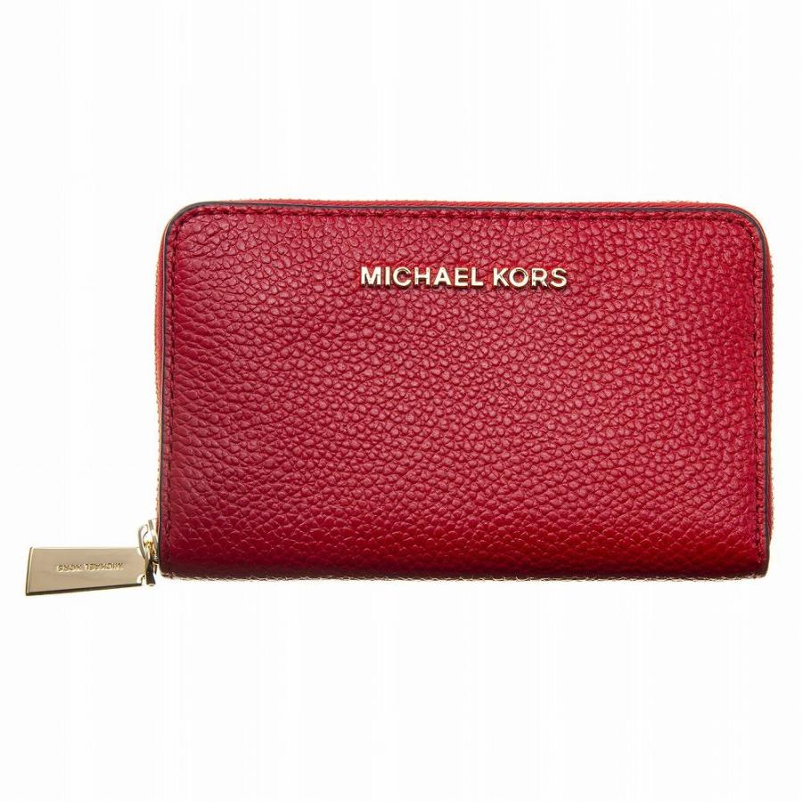 マイケルコース ミニ財布 カードケース ラウンドファスナー 32F9GJ6D0L 683 レディース BRIGHT RED レッド MICHAEL KORS