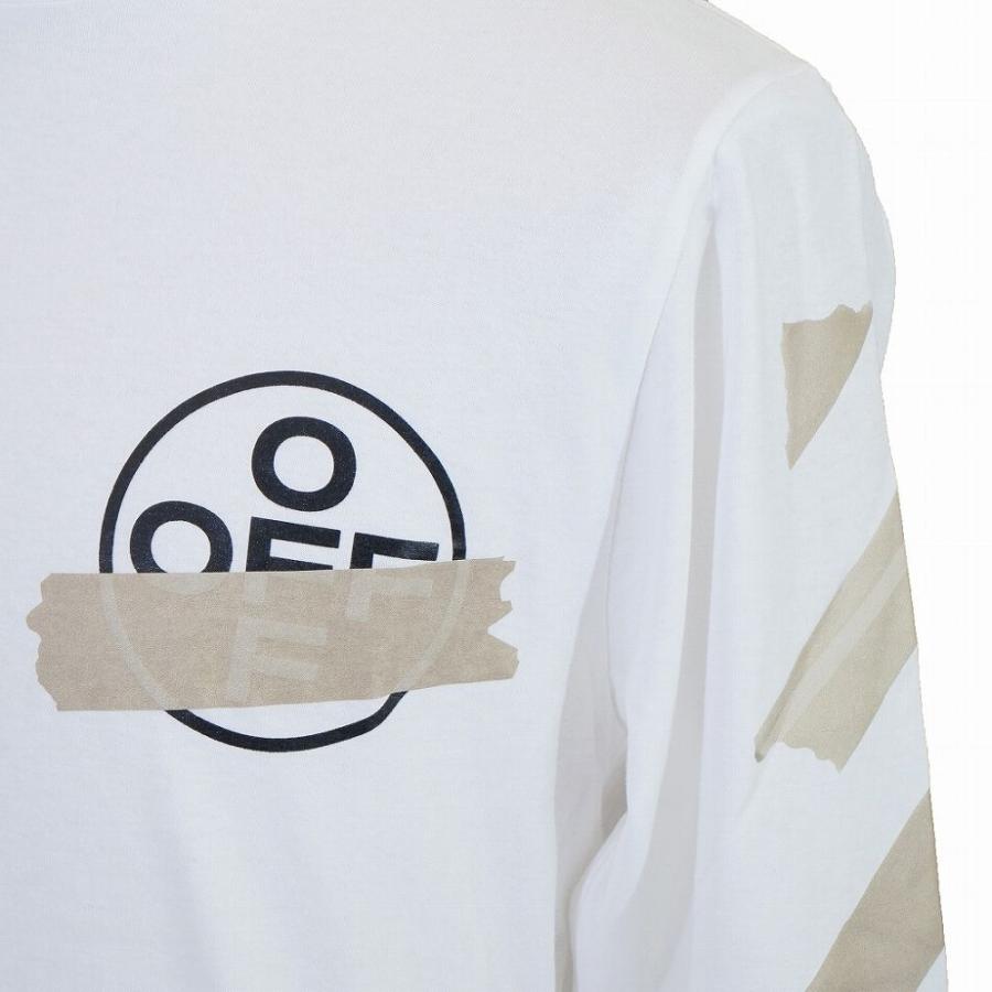 オフホワイト ロンT TAPE ARROWS LONG SLEEVES TEE 