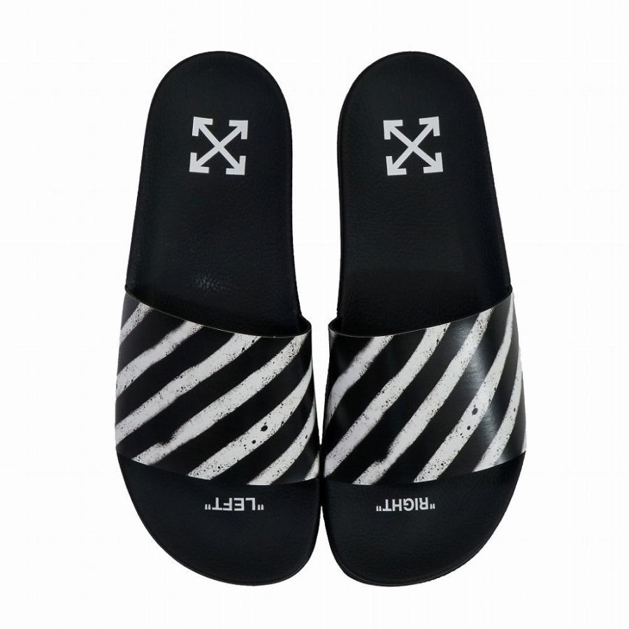 【新品未使用】off White サンダル ストライプ off white（オフホワイト） サンダル SPRAY STRIPES SLIDER
