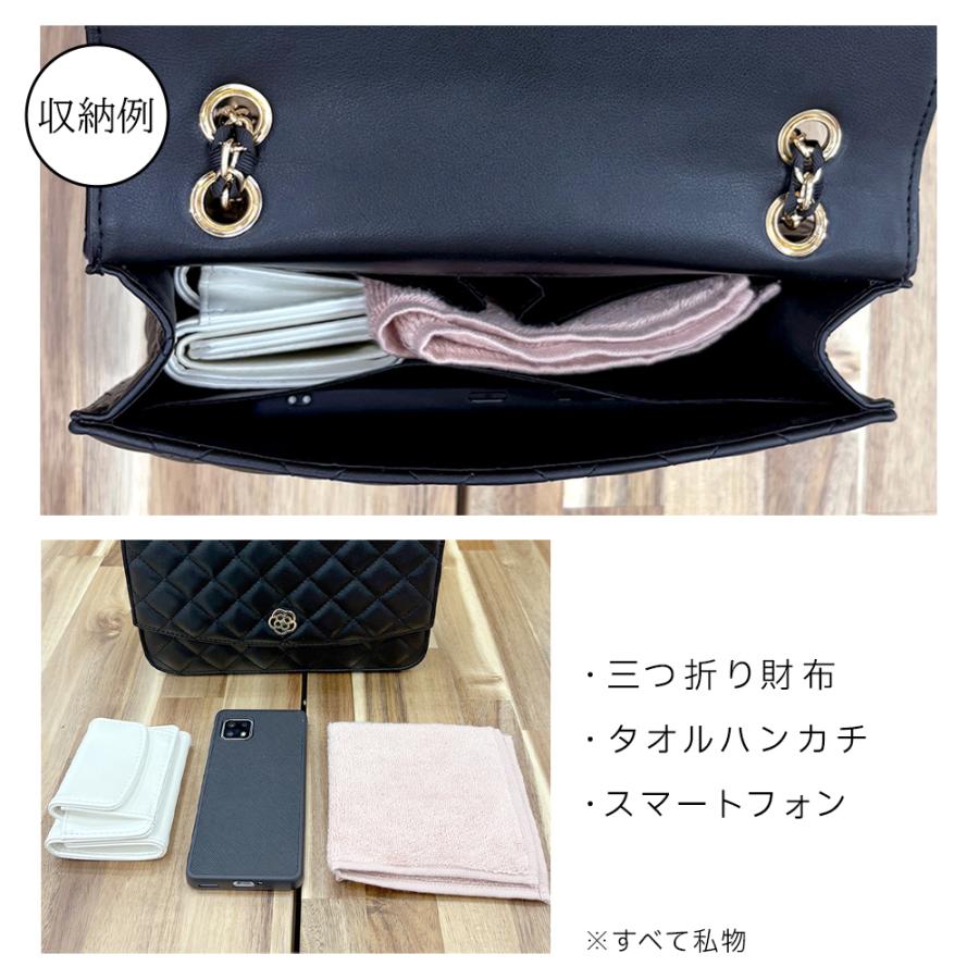 キルティングバッグ　チェーン　ショルダーバッグ　チャーム　カメリア　2way キルティングバッグ チェーン ショルダーバッグ チャーム カメリア