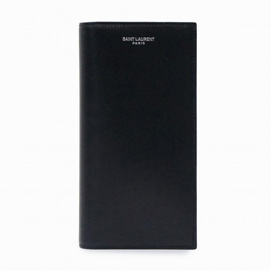 SAINT LAURENT サンローラン 長財布 396308 0U90N 1000 ロゴ 型押し