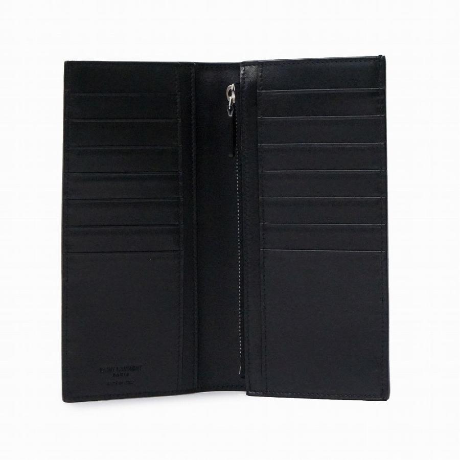 SAINT LAURENT サンローラン 長財布 396308 0U90N 1000 ロゴ 型押し