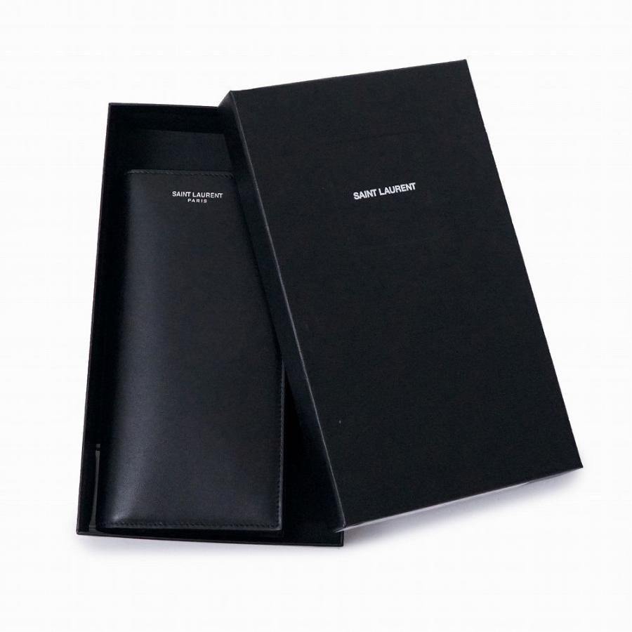 SAINT LAURENT サンローラン 長財布 396308 0U90N 1000 ロゴ 型押し