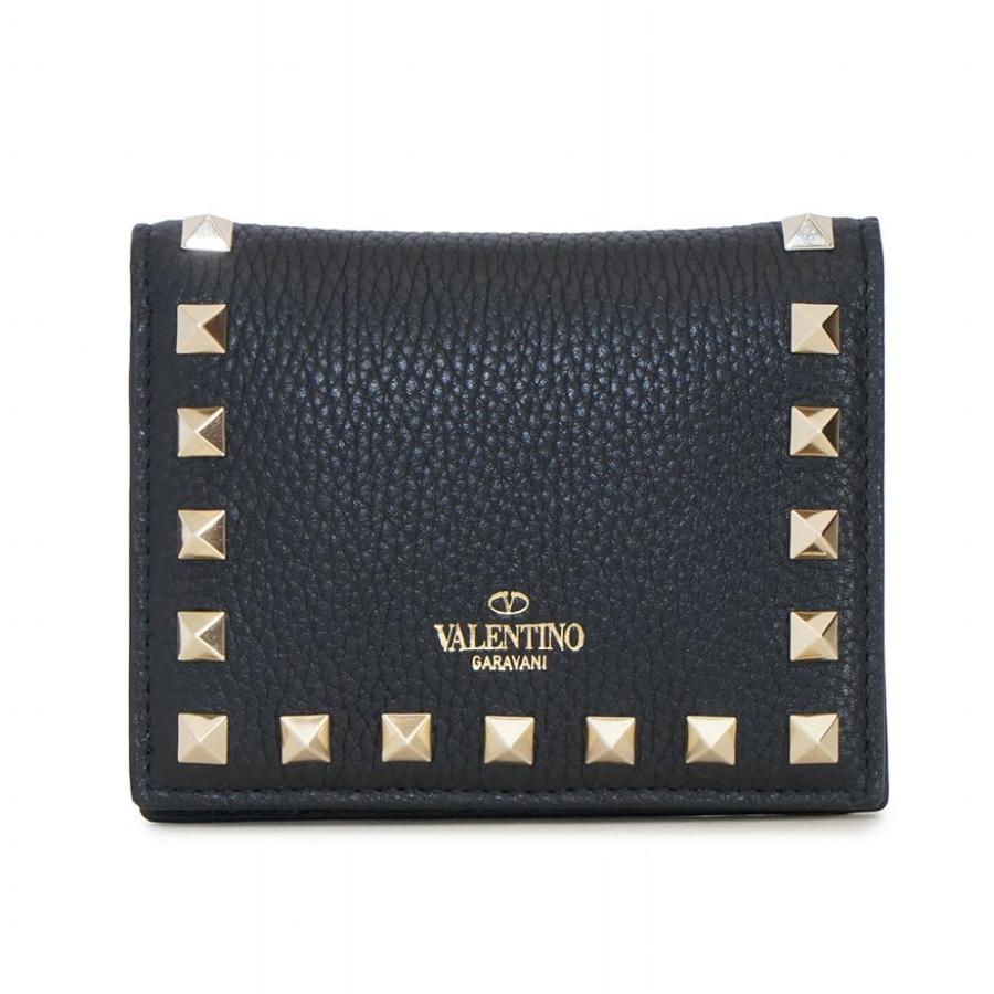 VALENTINO ヴァレンティノ レディース 二つ折り財布 ブラック VALENTINO ヴァレンティノ レディース 二つ折り財布 ブラック