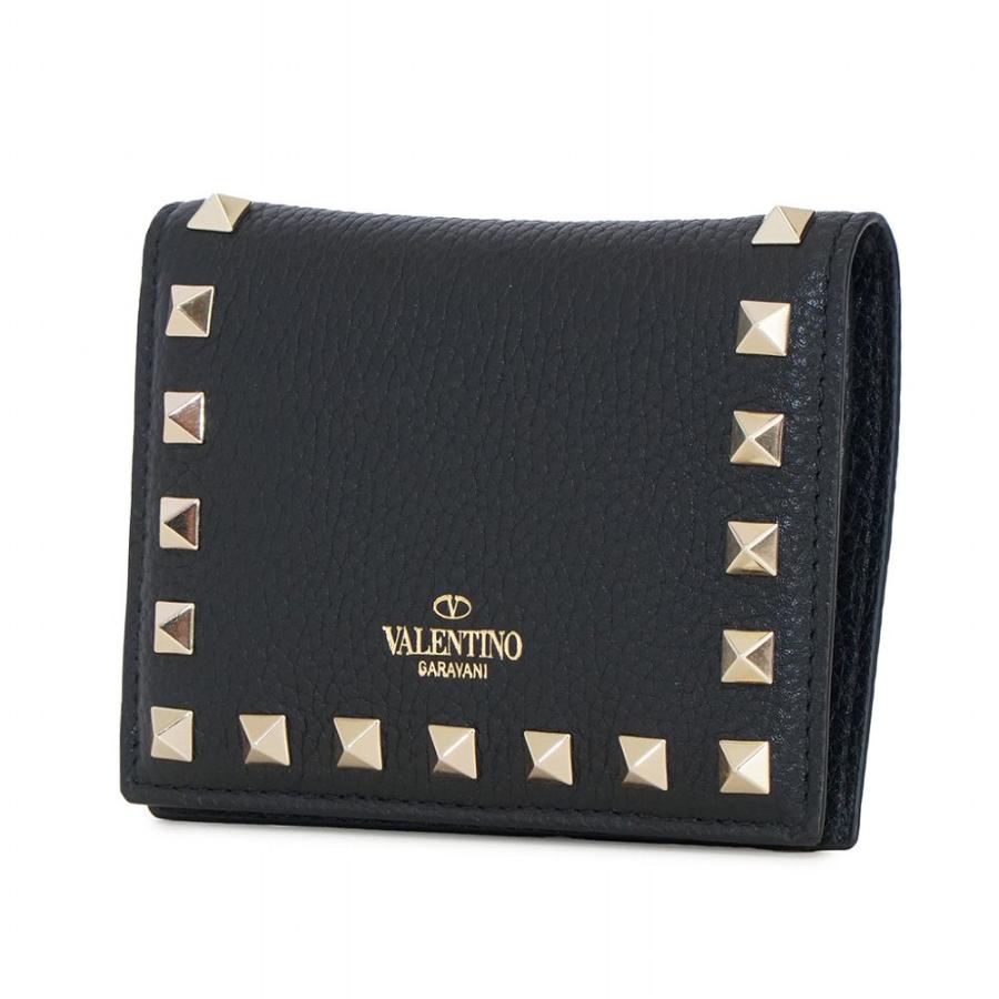 VALENTINO ヴァレンティノ レディース 二つ折り財布 ブラック VALENTINO ヴァレンティノ レディース 二つ折り財布 ブラック