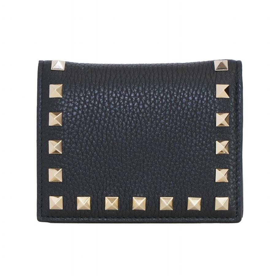 VALENTINO ヴァレンティノ レディース 二つ折り財布 ブラック VALENTINO ヴァレンティノ レディース 二つ折り財布 ブラック
