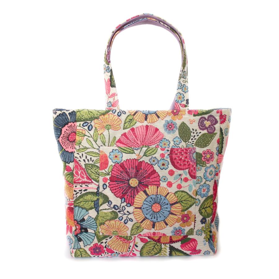 ジャカード織トートバッグ スペイン製 /フランス製生地 日本縫製