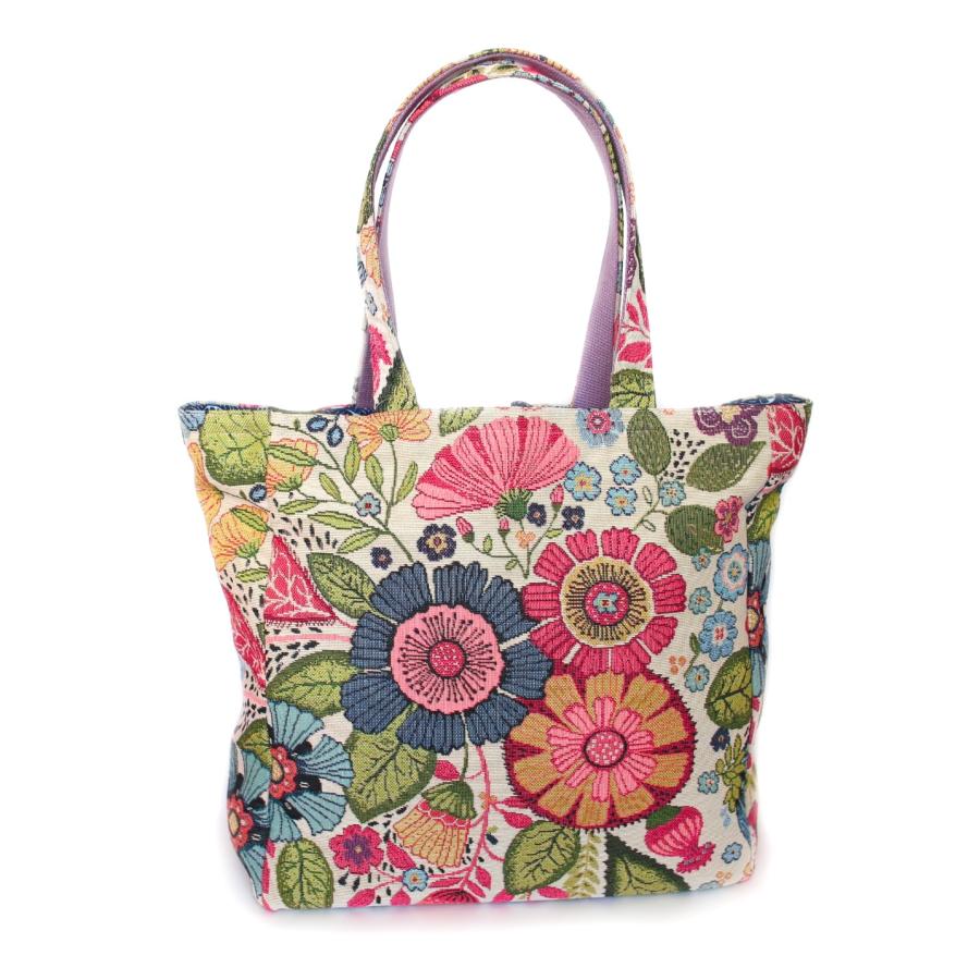 ジャカード織トートバッグ スペイン製 /フランス製生地 日本縫製