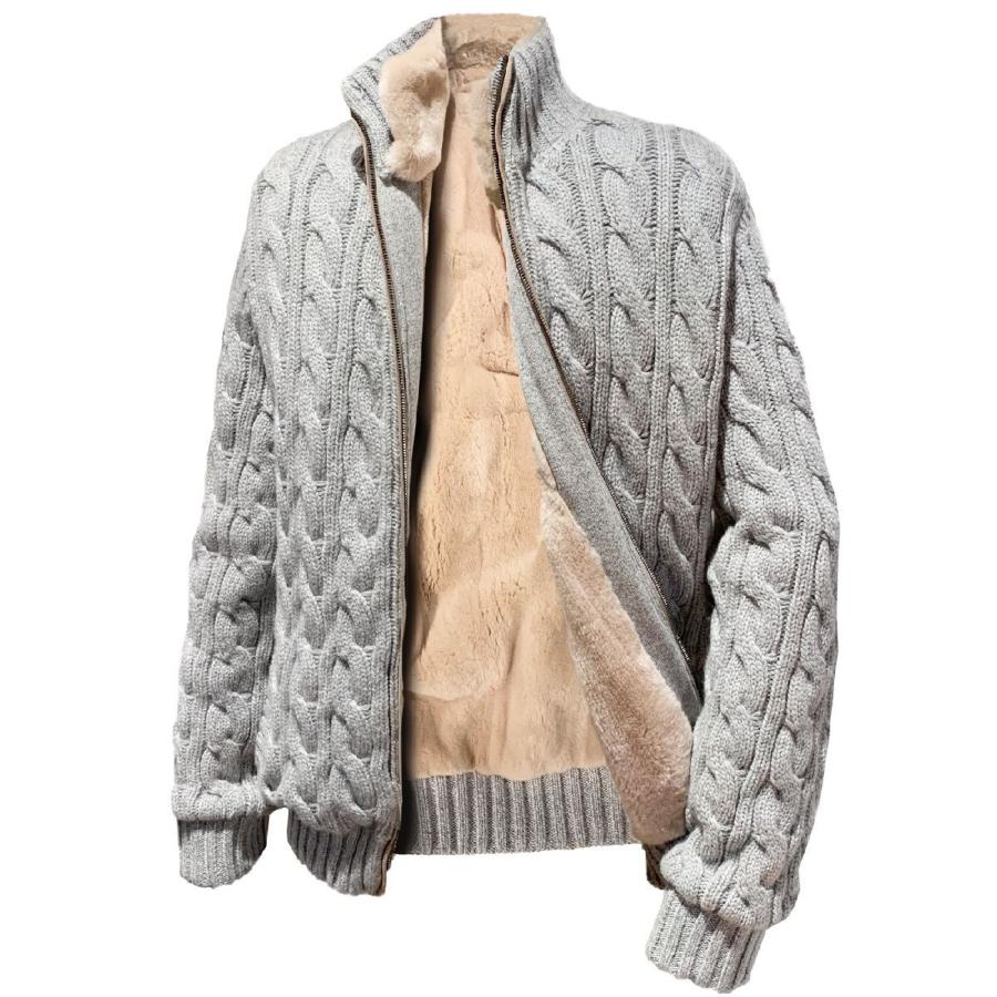 ニットブルゾン Fedeli フェデーリ カシミア ニット ビーバー メンズ Fed 銀座 Hiko 通販 Yahoo ショッピング