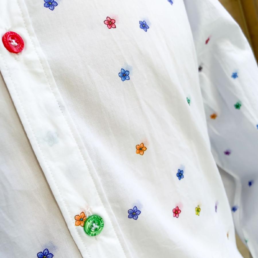 お得な情報満載 ブランド ホワイト コットンシャツ 花柄 カジュアルシャツ 50年以上培ったその確かな技術で華やかで遊び心のあるシャツを Poggianti1958 カジュアル メンズ シャツ ポジャンティ1958 シャツ カジュアルシャツ