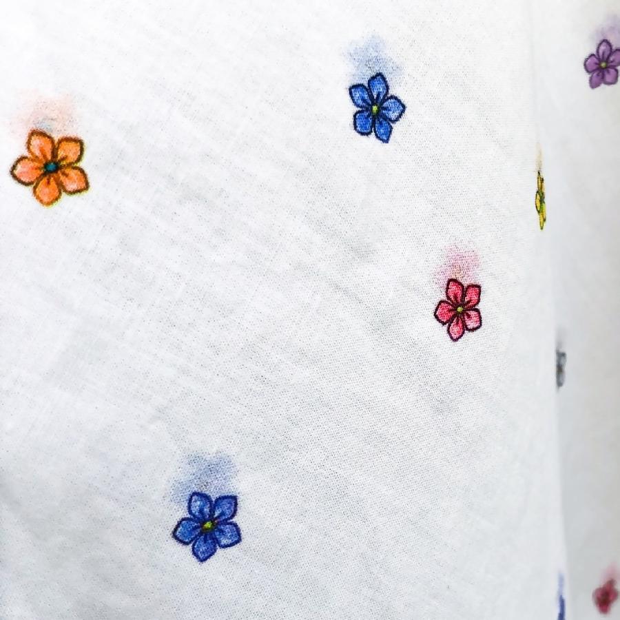 お得な情報満載 ブランド ホワイト コットンシャツ 花柄 カジュアルシャツ 50年以上培ったその確かな技術で華やかで遊び心のあるシャツを Poggianti1958 カジュアル メンズ シャツ ポジャンティ1958 シャツ カジュアルシャツ