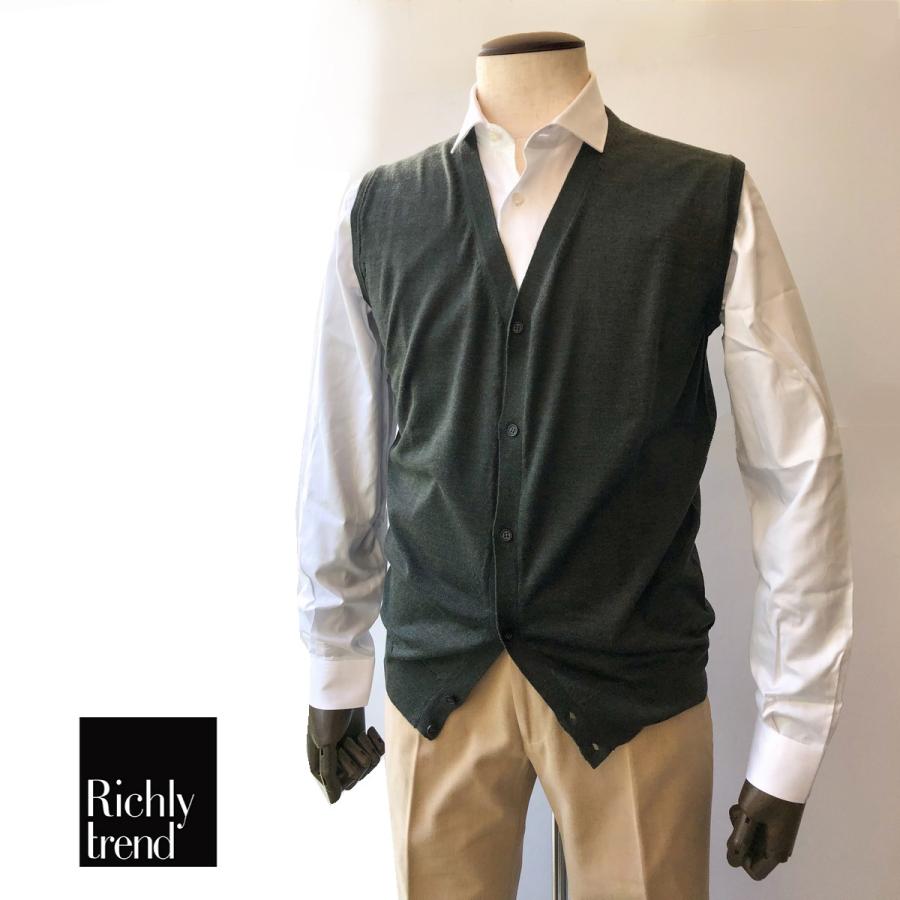 ジレ ベスト ブランド リッチリートレンド Richly Trend メンズ ニット