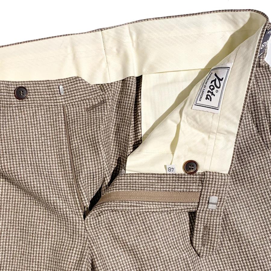 Rota Rota(ロータ) バージンウールパンツ マイクロ千鳥格子柄