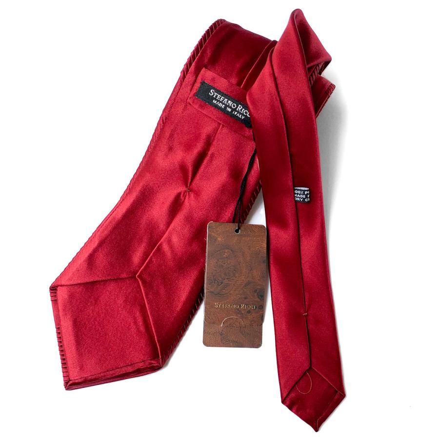 【STEFANO RICCI／ステファノリッチ】ネクタイポケットチーフセット ネクタイ ポケットチーフ ボルドー (ste00392) 005の画像