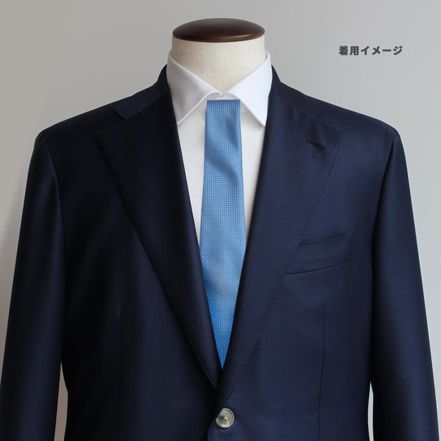 RICCI／ステファノリッチ】 シルクネクタイ ネクタイ ジャガードネクタイ ジャカード 高級 ブランド イタリア 御洒落 メンズ 紳士服 【スクリットパターン】 ライトブルー