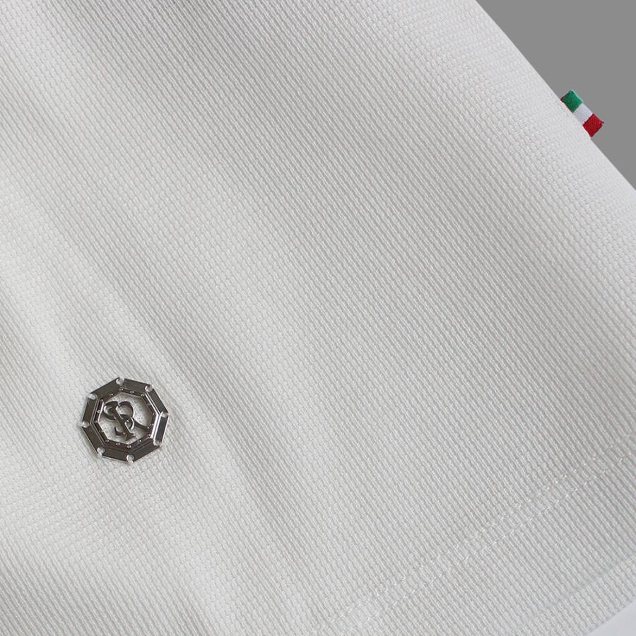 【STEFANO RICCI／ステファノリッチ】コットンシルククルーネックTシャツ ホワイトの画像