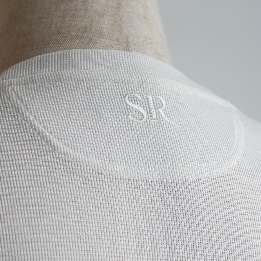 【STEFANO RICCI／ステファノリッチ】コットンシルククルーネックTシャツ ホワイトの画像