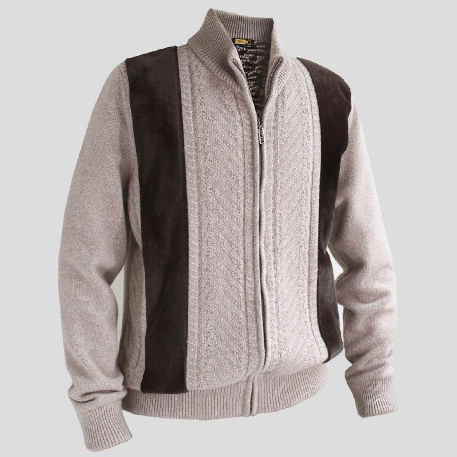 ブルゾン メンズ ブランド 高級 Zilli ジリー カシミヤ ニットブルゾン リアルファー ブラウン Zil016 銀座 Hiko 通販 Yahoo ショッピング