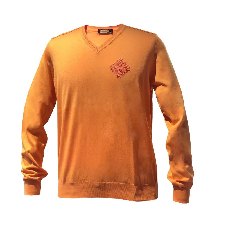 ニット セーター メンズ カジュアル ブランド Zilli ジリー オレンジ 春夏 サマーニット Pymr Go Th