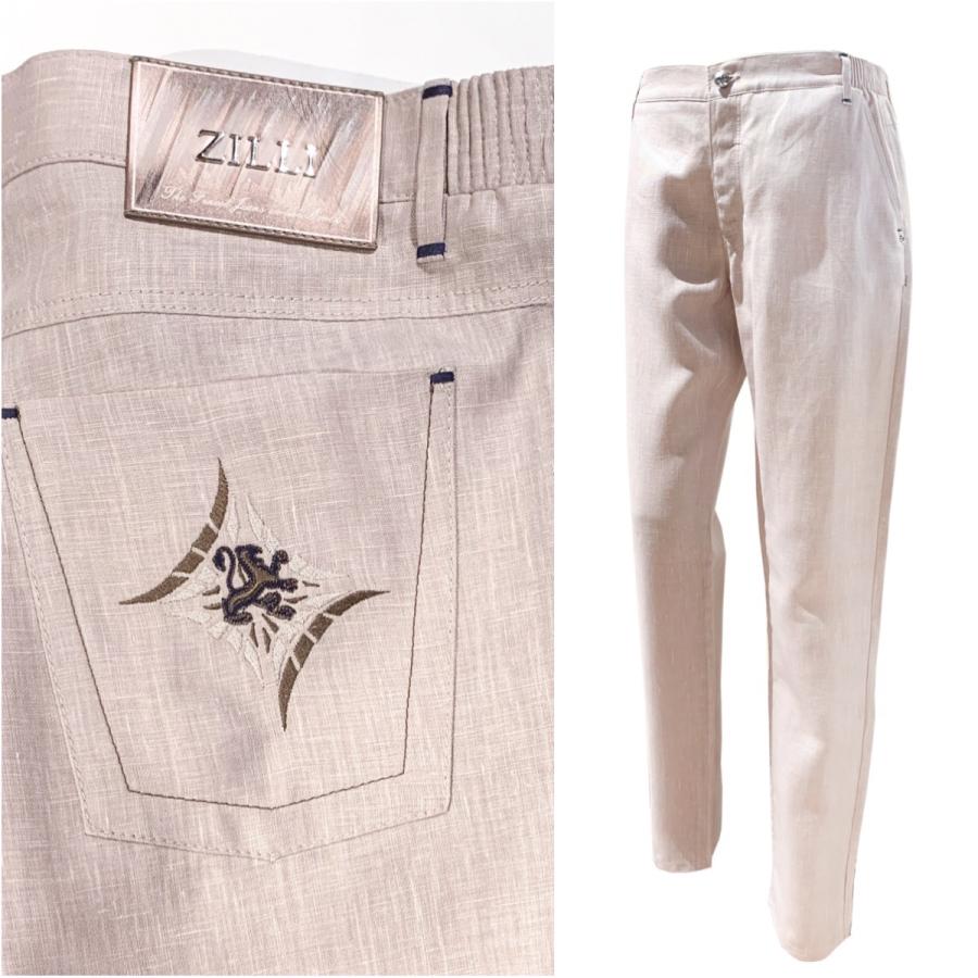 高品質 ベージュ リラックスパンツ 楽パン 麻 リネンパンツ 正規販売店 ブランド ラグジュアリー 究極の Zilli ジリー パンツ ジリー Zilli 高級 ブランド メンズ ボトムス ボトムス パンツ Albinofoundation Org