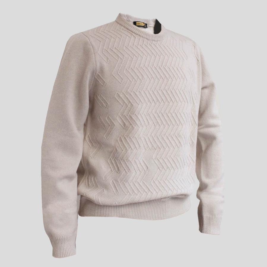 Zilli ジリー ニット メンズファッション セーター グレージュ メンズ カジュアル ブランド グレー グレージュ カシミア 銀座 Hiko ミドル