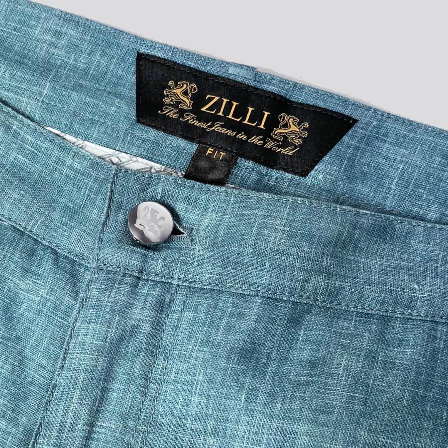 ZILLI (ジリー) リネンパンツ 麻 リネン リラックスパンツ パンツ ボトムス メンズ ブランド 高級の画像