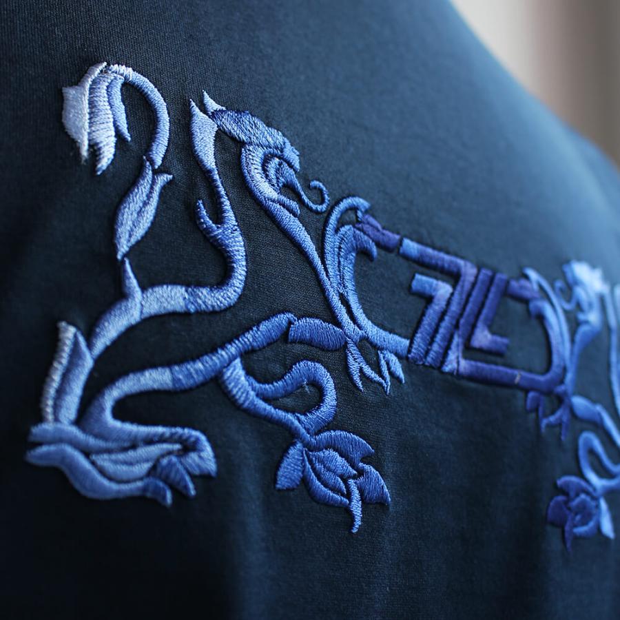 ZILLI ジリー Tシャツ カットソー 半袖シャツ メンズ カジュアル ブランド コットン メンズ ネイビー 紺 おしゃれ 紳士服 高級 大きいサイズの画像