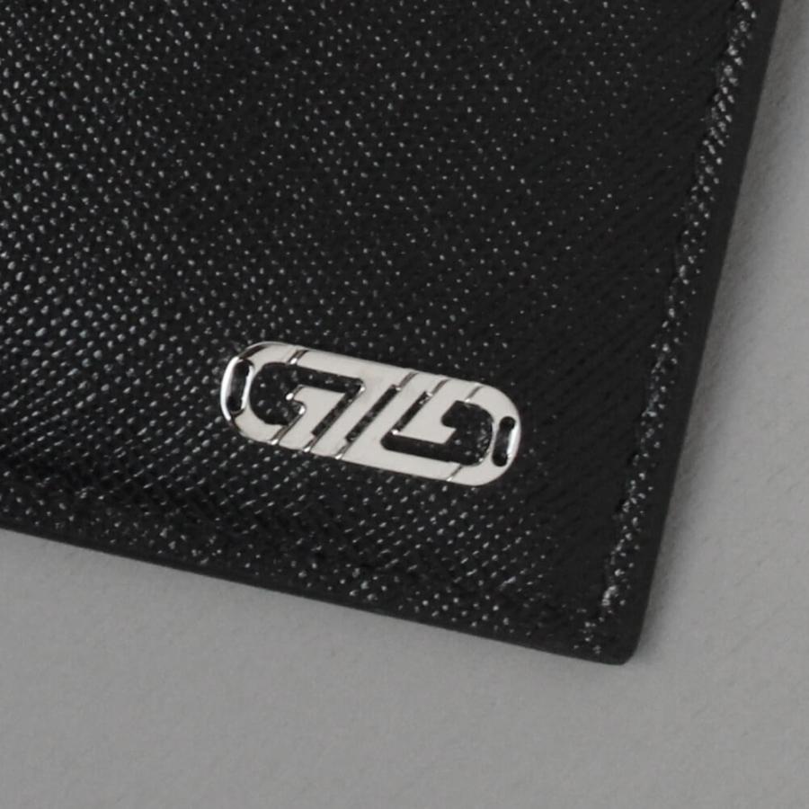 【ZILLI／ジリー】ZIP付きカードケース メンズ レディース ブランド カーフレザー 本革 ブラック（zil02375）の画像