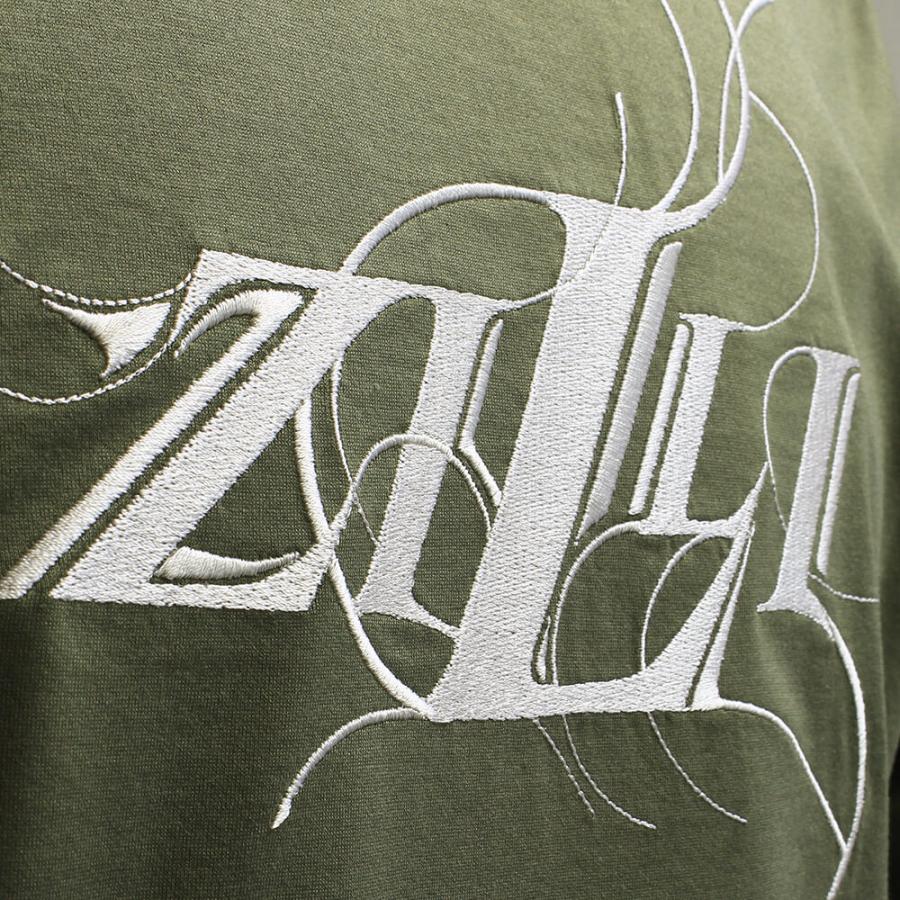 ZILLI ジリー Tシャツ カットソー 半袖シャツ メンズ カジュアル ブランド コットン メンズ オリーブグリーン グリーン 深緑 おしゃれ 紳士服 高級 大きいサイズの画像