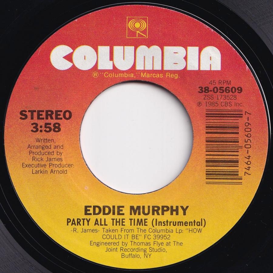Eddie Murphy Party All The Time / (Instrumental) Columbia US 38-05609 203050 SOUL DISCO ソウル ディスコ レコード 7インチ 45｜solidityrecords｜02