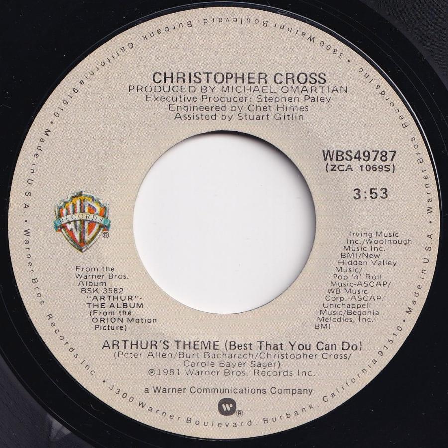 Christopher Cross Arthur's Theme / Minstrel Gigolo Warner Bros. US