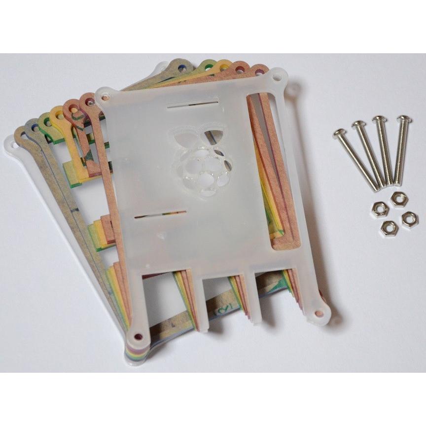 Raspberry Pi 2 model B用ケース(レインボーカラー)組み立てキット