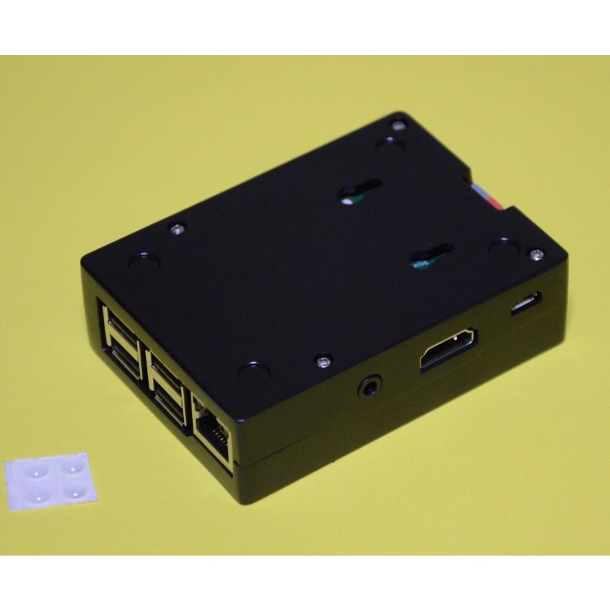 Raspberry Pi 2B/3B用 熱伝導放熱型重厚金属ケース（アルミ製 黒
