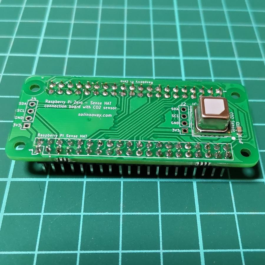 Raspberry Pi Zero WH + Sense HAT V1 + SCD40 連結基板で放熱性良好セット_7
