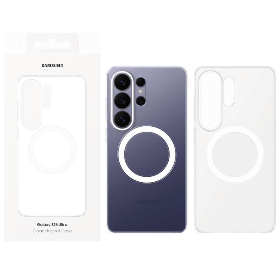 Galaxy S S26 Ultra ケース 純正 MagSafe対応 クリアマグネットケース