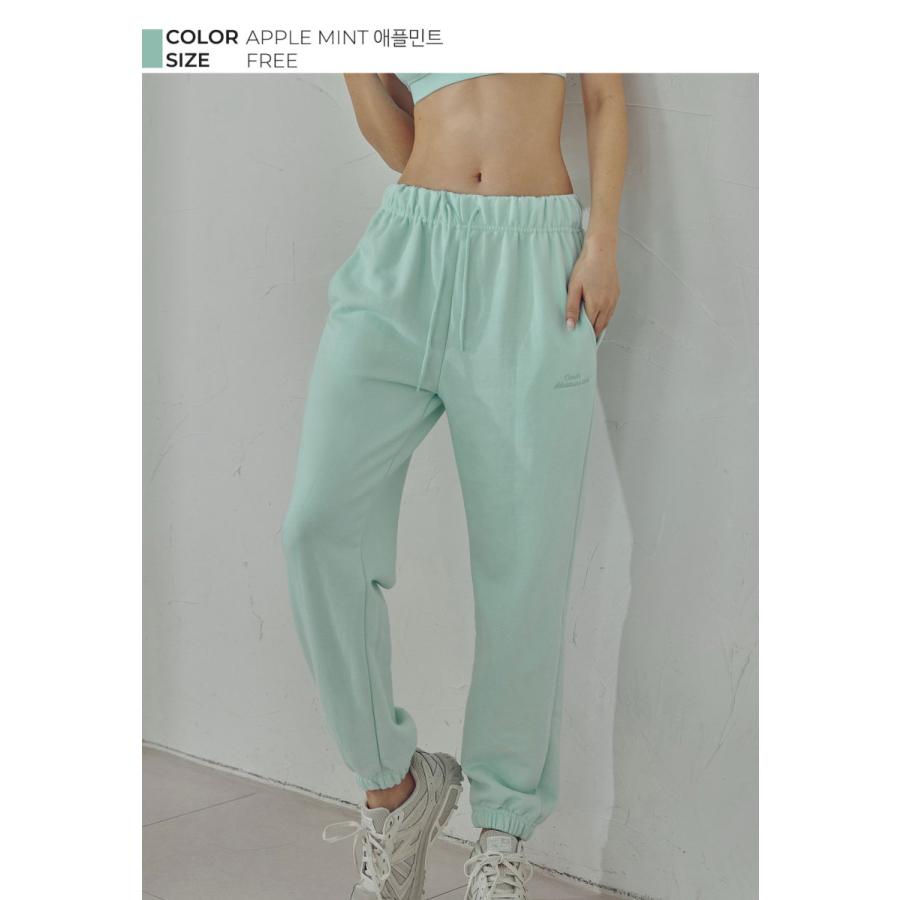 ジョガーパンツ ボトム スウェット ロゴ スタイリッシュ パンツ 美脚 脚長 スポーティー カジュアル パステルカラー カワイイ ヨガ トレーニング Bottom 060 Soluleda By Conchwear 通販 Yahoo ショッピング