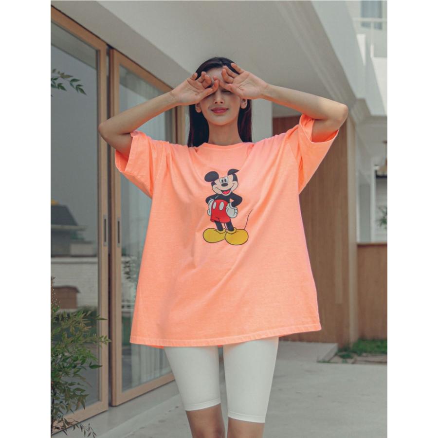 半袖 Tシャツ レディース メンズ ユニセックス コラボ ロンt ミッキー ペア カップル ゆったり 体型カバー お揃い ディズニー ネオン 蛍光 モノトーン Tops 179 Conchwear Japan ヤフー店 通販 Yahoo ショッピング