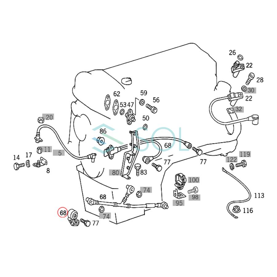 W168 W202 W124 W140 W210 W638 R129 R170 W208 ベンツ ノックセンサー ノッキングセンサー 出荷締切18時 0031538928｜solltd2｜05