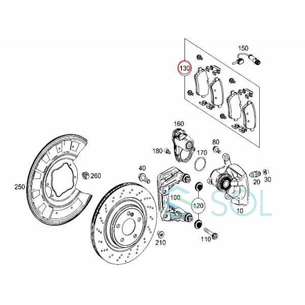 Mercedes-Benz - HAPAD ベンツ S位置付け W217 S400 後押し うち切りパッド レコード盤パッド 働き掛ける仕かける 0084200820 18時まで即日さし出し