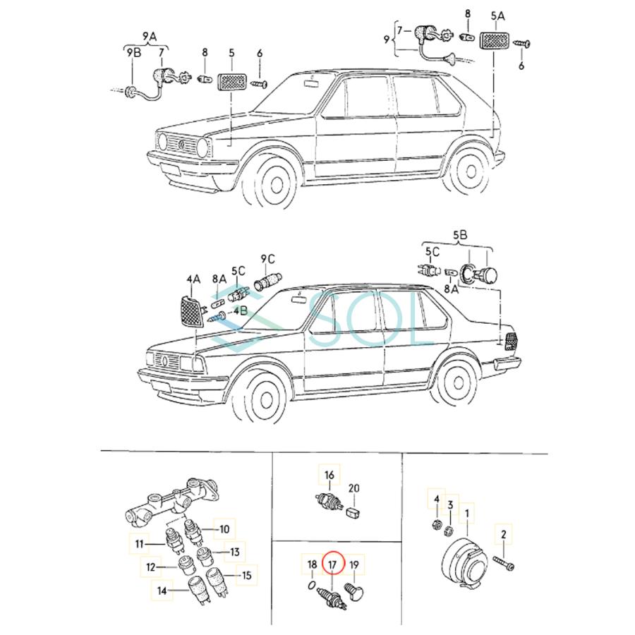 フォルクスワーゲン（Volkswagen） VW ゴルフ1(155) ゴルフ2(19E 1G1