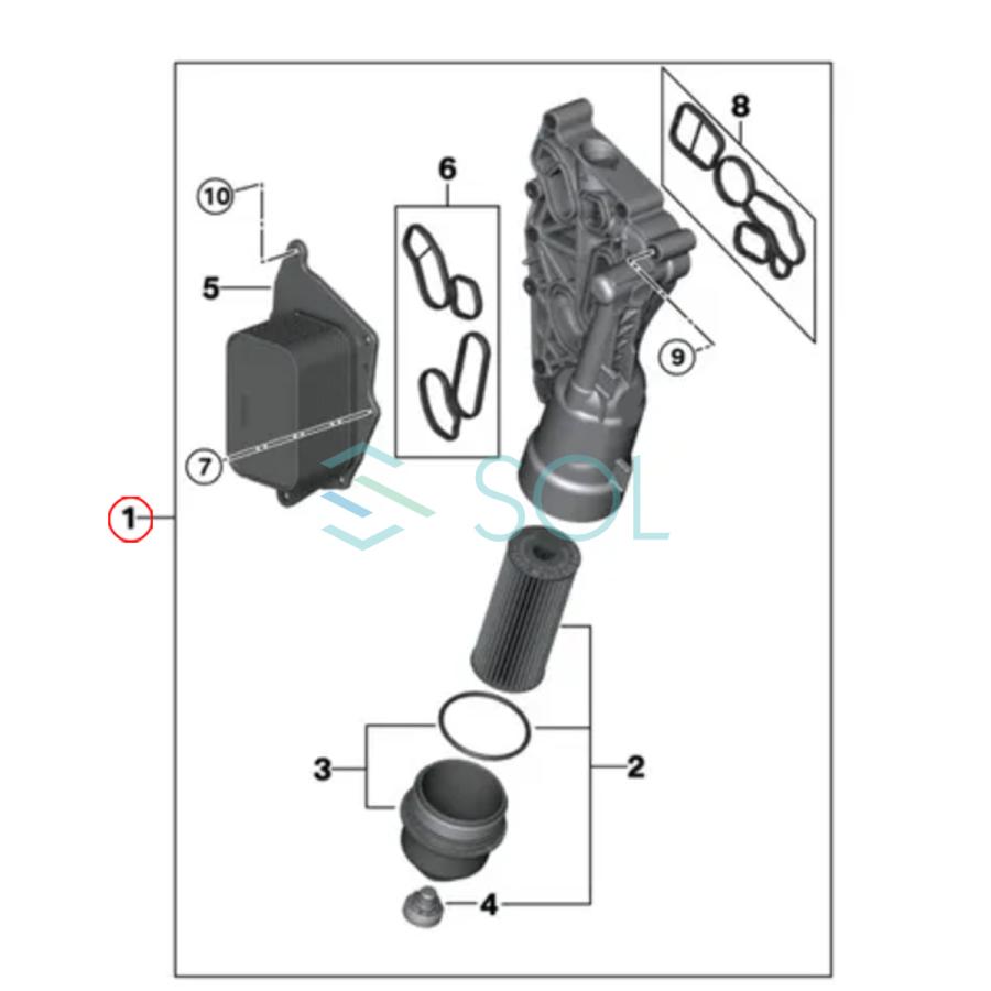 BMW BMW MINI F54 F55 F56 F57 F60 オイルフィルター ハウジング