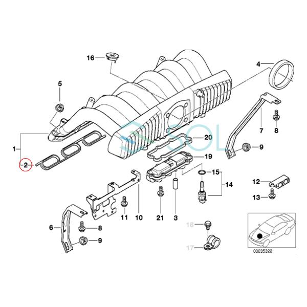 BMW E36 E39 Z3 インマニガスケット インテークマニホールドガスケット